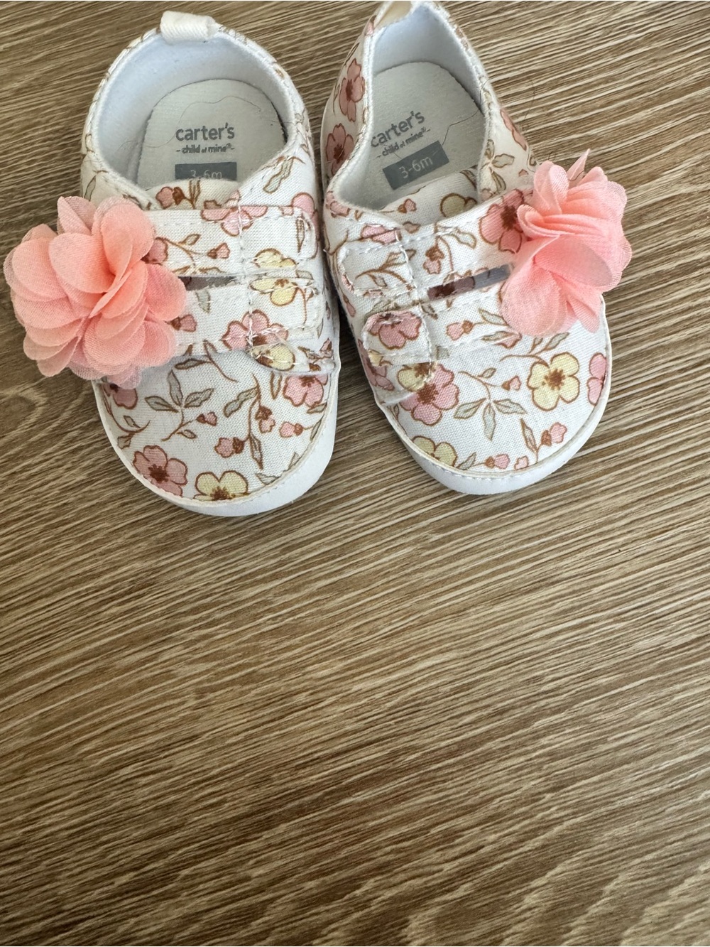 Carter's Floral Baby Girl Slip-On Shoes with Pink Flower Accent